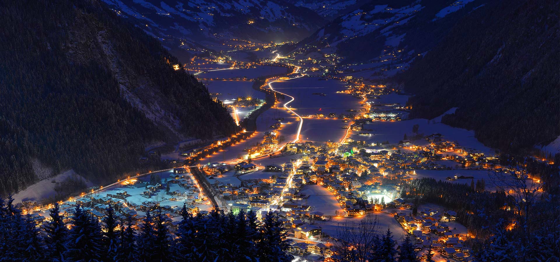 Mayrhofen Bei Nacht
